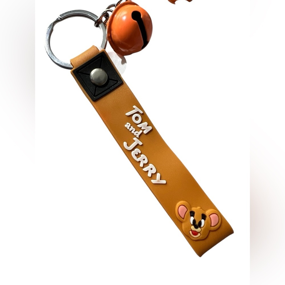 Collectable Jerry from Tom and Jerry Silicone Keychain with wristband and bell - Picture 2 of 7